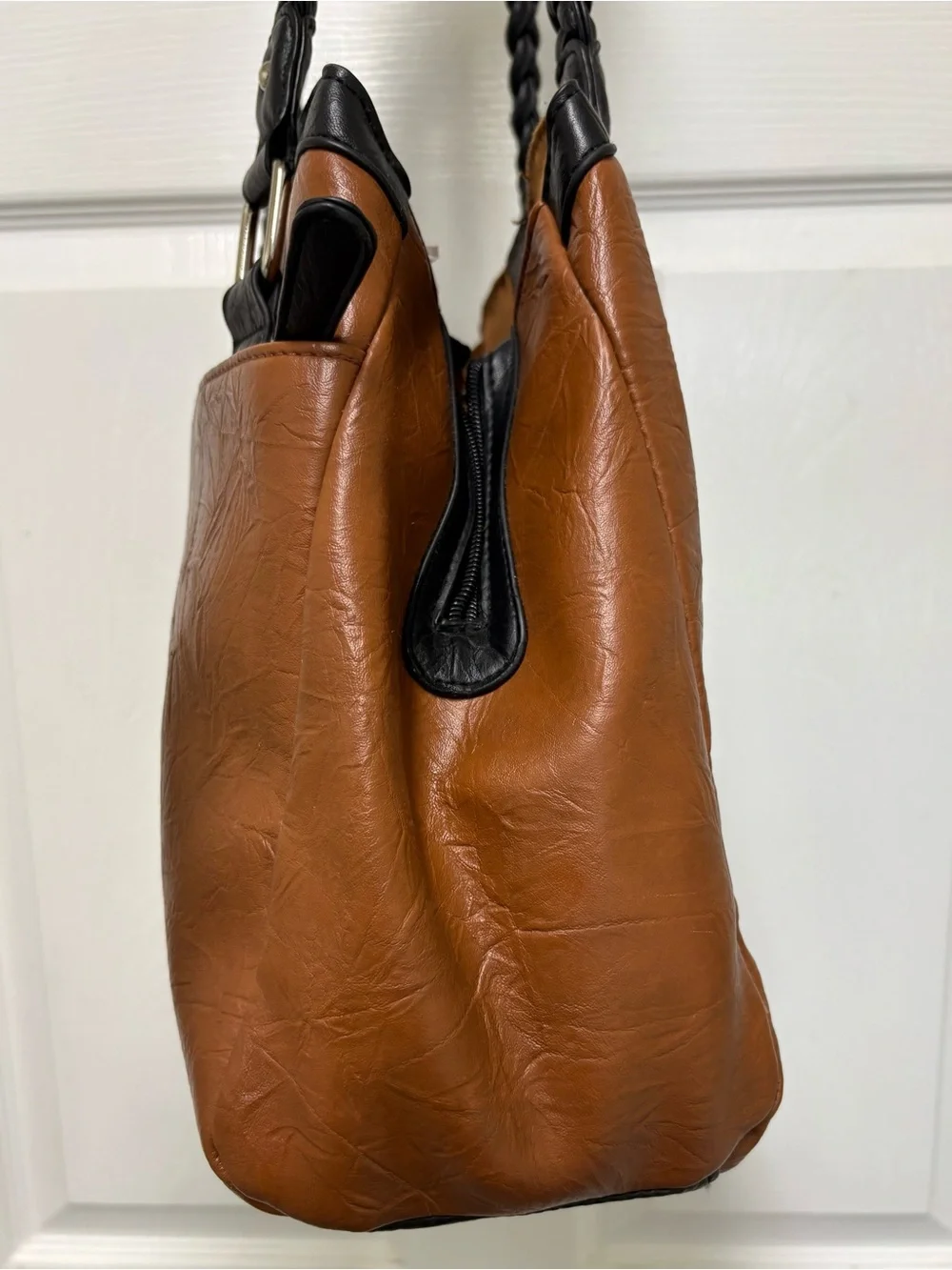 VISM NcSTAR Brown Black Braided Concealed Carry Tote Handbag BWF003